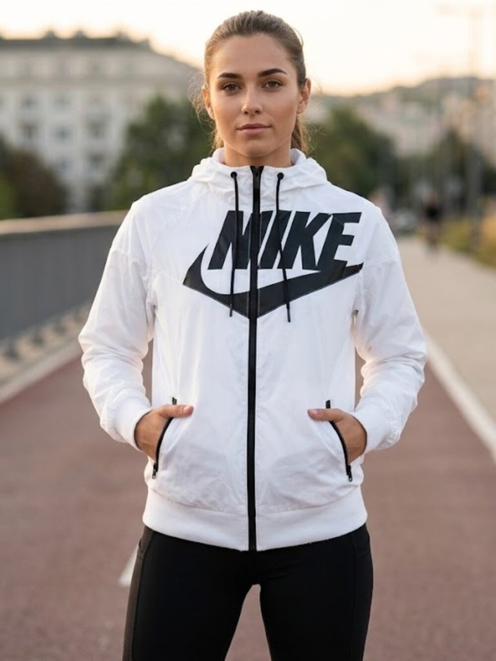 Nike Sportswear Windrunner GX Big Logo Hooded Jacket White 902351-100 Mens S